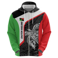 Personalised PNG Southern Highlands Province Hoodie Bird of Paradise Tattoo Flag Motif - Polynesian Pride
