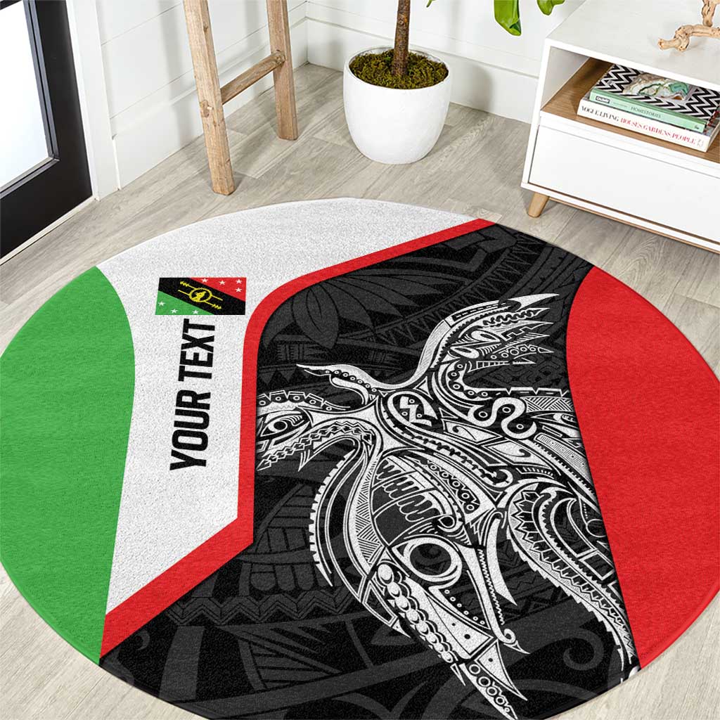 Personalised PNG Southern Highlands Province Round Carpet Bird of Paradise Tattoo Flag Motif - Polynesian Pride