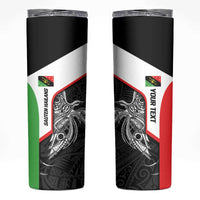 Personalised PNG Southern Highlands Province Skinny Tumbler Bird of Paradise Tattoo Flag Motif - Polynesian Pride