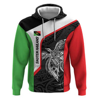 Personalised PNG Southern Highlands Province Zip Hoodie Bird of Paradise Tattoo Flag Motif LT9 Pullover Hoodie Red - Polynesian Pride
