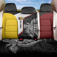 Personalised PNG Western Province Back Car Seat Cover Bird of Paradise Tattoo Flag Motif - Polynesian Pride