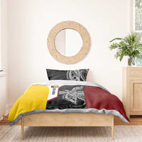 Personalised PNG Western Province Bedding Set Bird of Paradise Tattoo Flag Motif - Polynesian Pride