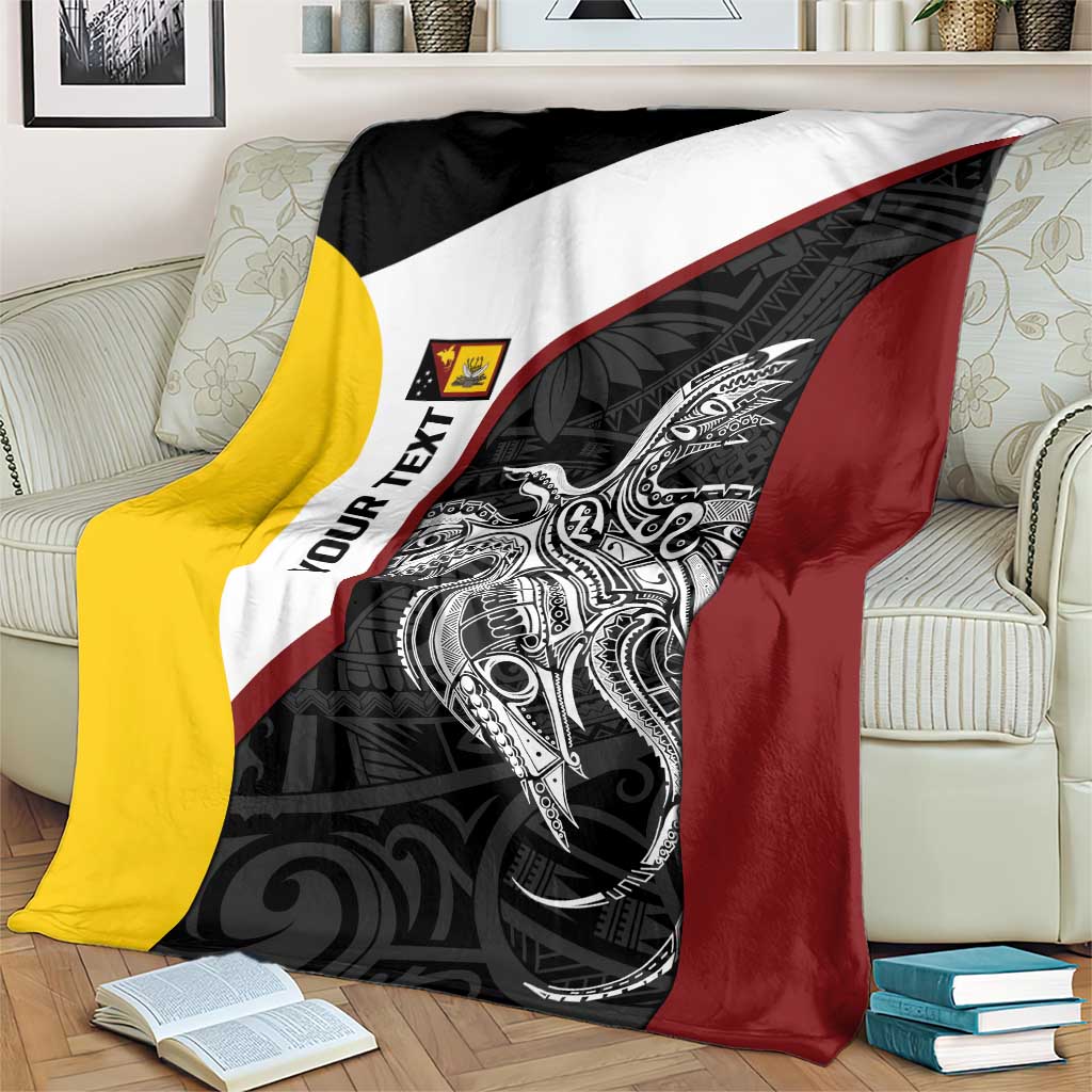 Personalised PNG Western Province Blanket Bird of Paradise Tattoo Flag Motif - Polynesian Pride