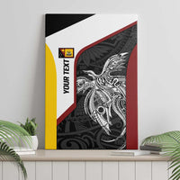 Personalised PNG Western Province Canvas Wall Art Bird of Paradise Tattoo Flag Motif LT9 - Polynesian Pride