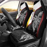 Personalised PNG Western Province Car Seat Cover Bird of Paradise Tattoo Flag Motif LT9 - Polynesian Pride