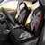 Personalised PNG Western Province Car Seat Cover Bird of Paradise Tattoo Flag Motif - Polynesian Pride