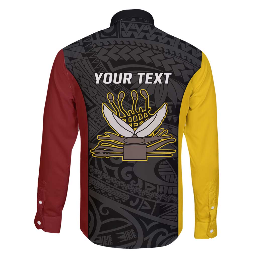 Personalised PNG Western Province Family Matching Off Shoulder Short Dress and Hawaiian Shirt Bird of Paradise Tattoo Flag Motif - Polynesian Pride