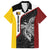 Personalised PNG Western Province Family Matching Short Sleeve Bodycon Dress and Hawaiian Shirt Bird of Paradise Tattoo Flag Motif - Polynesian Pride