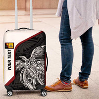 Personalised PNG Western Province Luggage Cover Bird of Paradise Tattoo Flag Motif LT9 Red - Polynesian Pride