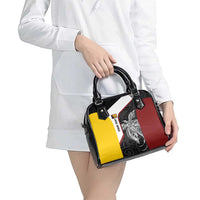 Personalised PNG Western Province Shoulder Handbag Bird of Paradise Tattoo Flag Motif - Polynesian Pride