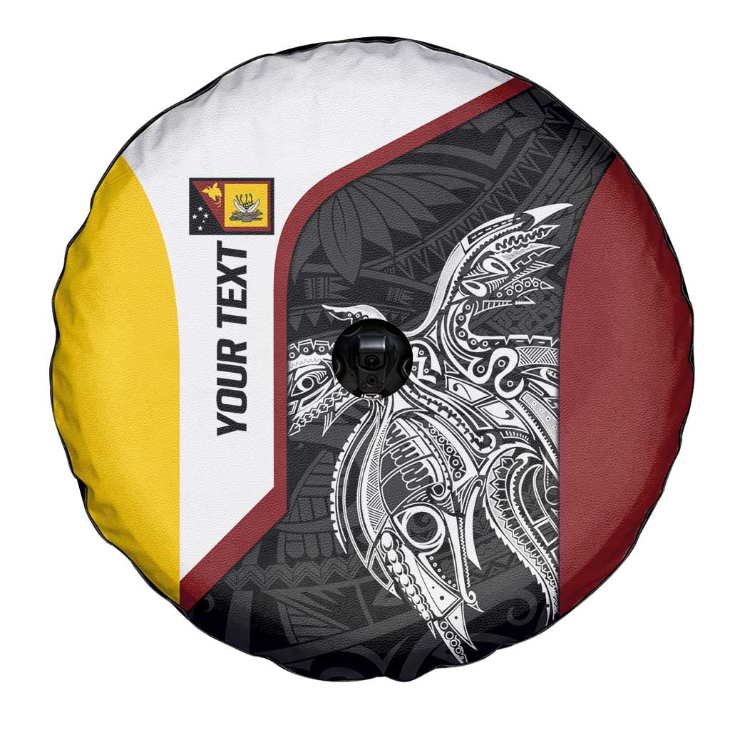 Personalised PNG Western Province Spare Tire Cover Bird of Paradise Tattoo Flag Motif - Polynesian Pride