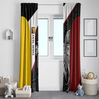 Personalised PNG Western Province Window Curtain Bird of Paradise Tattoo Flag Motif - Polynesian Pride