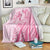 Pacific Girl and Butterfly Cancer Ribbon Personalised Blanket