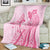 Pacific Girl and Butterfly Cancer Ribbon Personalised Blanket