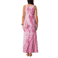 Pacific Girl and Butterfly Cancer Ribbon Personalised Family Matching Tank Maxi Dress and Hawaiian Shirt