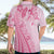 Pacific Girl and Butterfly Cancer Ribbon Personalised Hawaiian Shirt