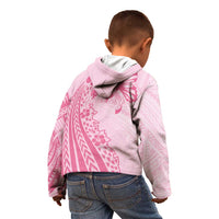 Pacific Girl and Butterfly Cancer Ribbon Personalised Kid Hoodie