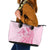 Pacific Girl and Butterfly Cancer Ribbon Personalised Leather Tote Bag