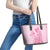 Pacific Girl and Butterfly Cancer Ribbon Personalised Leather Tote Bag