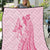 Pacific Girl and Butterfly Cancer Ribbon Personalised Quilt