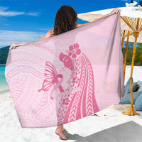 Pacific Girl and Butterfly Cancer Ribbon Personalised Sarong