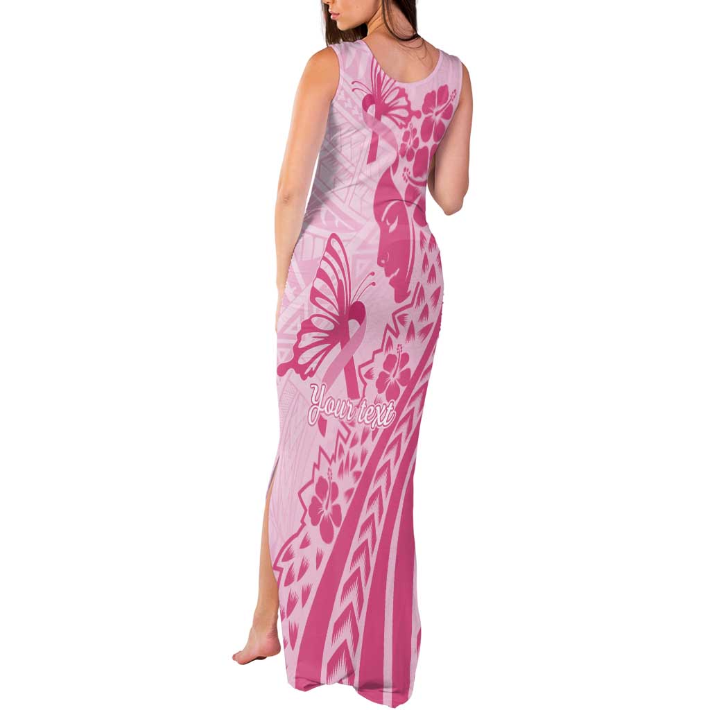 Pacific Girl and Butterfly Cancer Ribbon Personalised Tank Maxi Dress