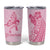 Pacific Girl and Butterfly Cancer Ribbon Personalised Tumbler Cup