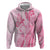 Pacific Girl and Butterfly Cancer Ribbon Personalised Zip Hoodie