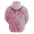 Pacific Girl and Butterfly Cancer Ribbon Personalised Zip Hoodie