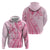 Pacific Girl and Butterfly Cancer Ribbon Personalised Zip Hoodie