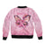 Faith Hope Love Butterfly Ribbon Personalised Bomber Jacket