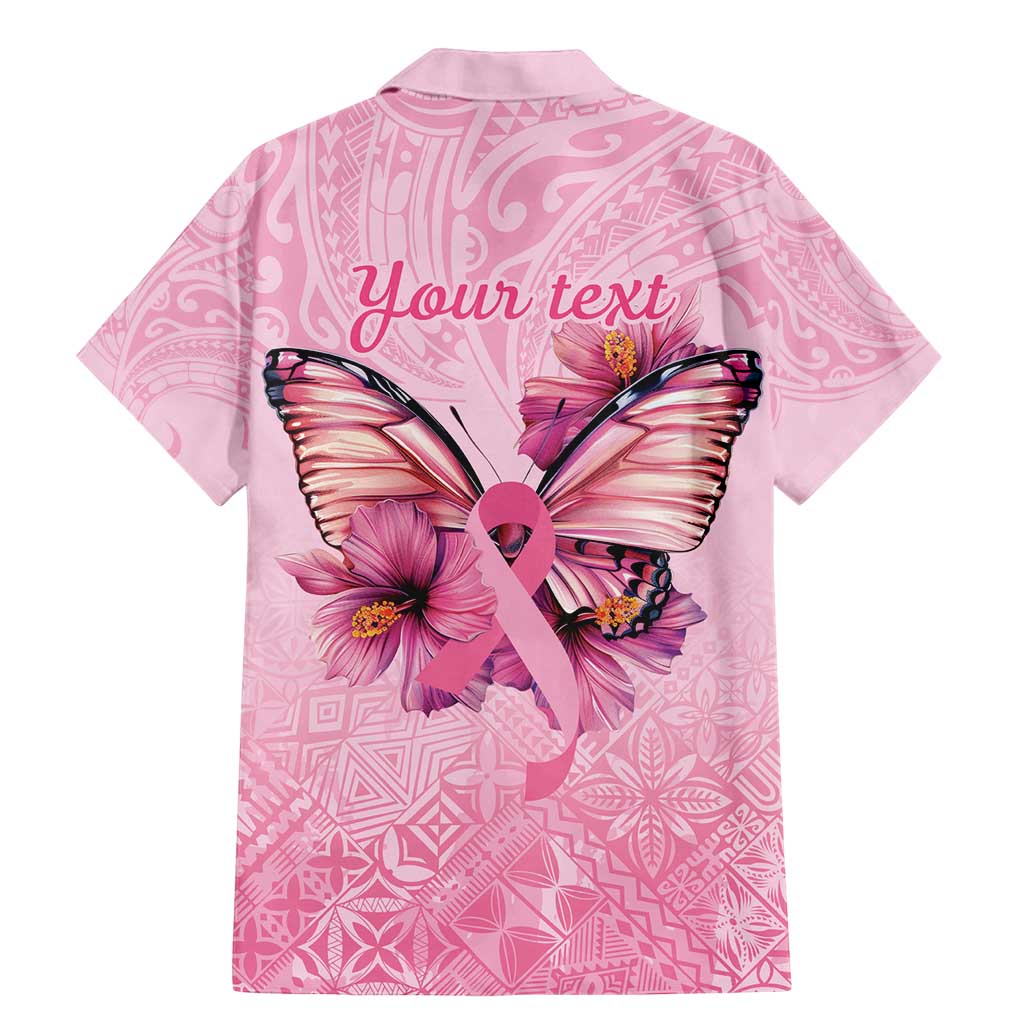 Faith Hope Love Butterfly Ribbon Personalised Family Matching Mermaid Dress and Hawaiian Shirt LT9 - Polynesian Pride