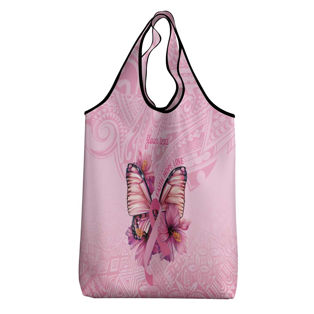 Faith Hope Love Butterfly Ribbon Personalised Grocery Bag