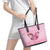 Faith Hope Love Butterfly Ribbon Personalised Leather Tote Bag