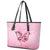 Faith Hope Love Butterfly Ribbon Personalised Leather Tote Bag