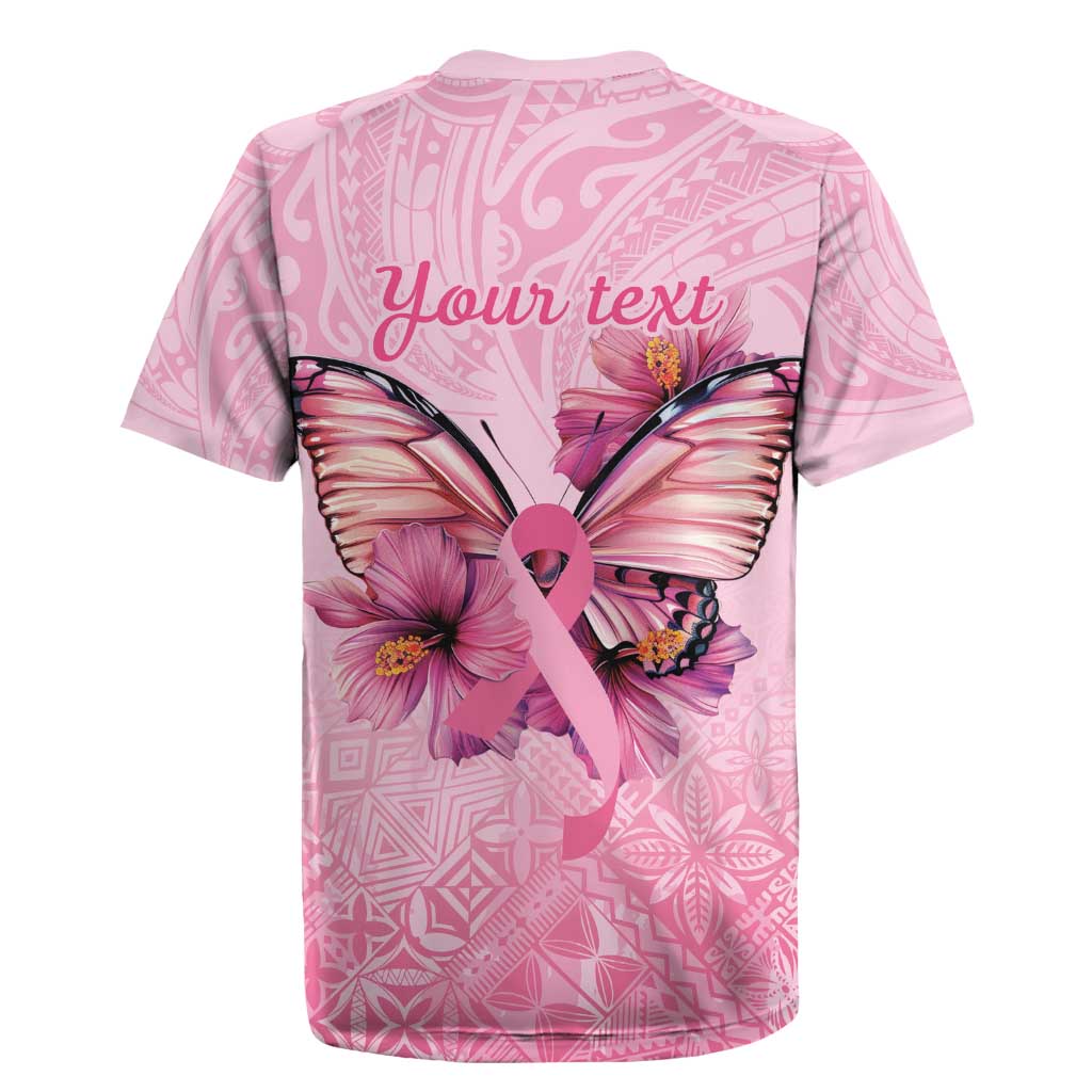 Faith Hope Love Butterfly Ribbon Personalised Rugby Jersey