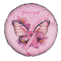 Faith Hope Love Butterfly Ribbon Personalised Spare Tire Cover