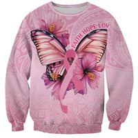 Faith Hope Love Butterfly Ribbon Personalised Sweatshirt