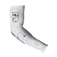 Custom New Zealand Aotearoa Arm Sleeves Pink Maori Paua Shell Indigenous - Polynesian Pride