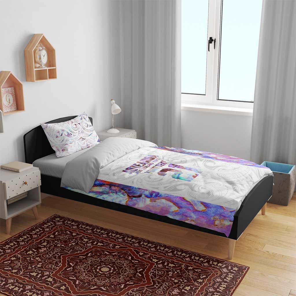 Custom New Zealand Aotearoa Bedding Set Pink Maori Paua Shell Indigenous - Polynesian Pride