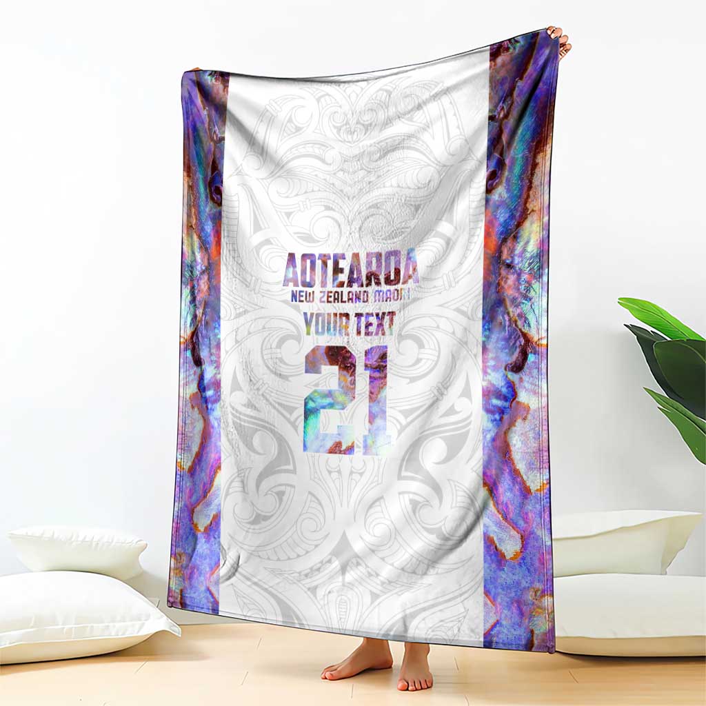 Custom New Zealand Aotearoa Blanket Pink Maori Paua Shell Indigenous - Polynesian Pride
