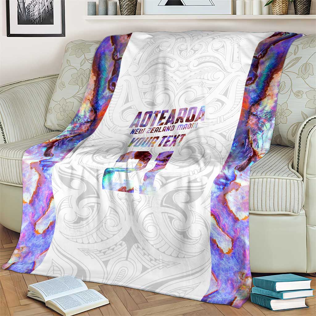 Custom New Zealand Aotearoa Blanket Pink Maori Paua Shell Indigenous - Polynesian Pride
