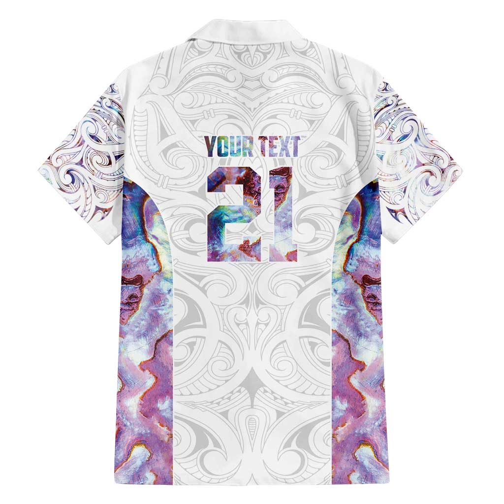 Custom New Zealand Aotearoa Family Matching Long Sleeve Bodycon Dress and Hawaiian Shirt Pink Maori Paua Shell Indigenous LT9 - Polynesian Pride