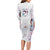 Custom New Zealand Aotearoa Family Matching Long Sleeve Bodycon Dress and Hawaiian Shirt Pink Maori Paua Shell Indigenous - Polynesian Pride