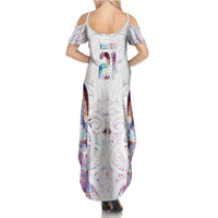 Custom New Zealand Aotearoa Family Matching Summer Maxi Dress and Hawaiian Shirt Pink Maori Paua Shell Indigenous - Polynesian Pride