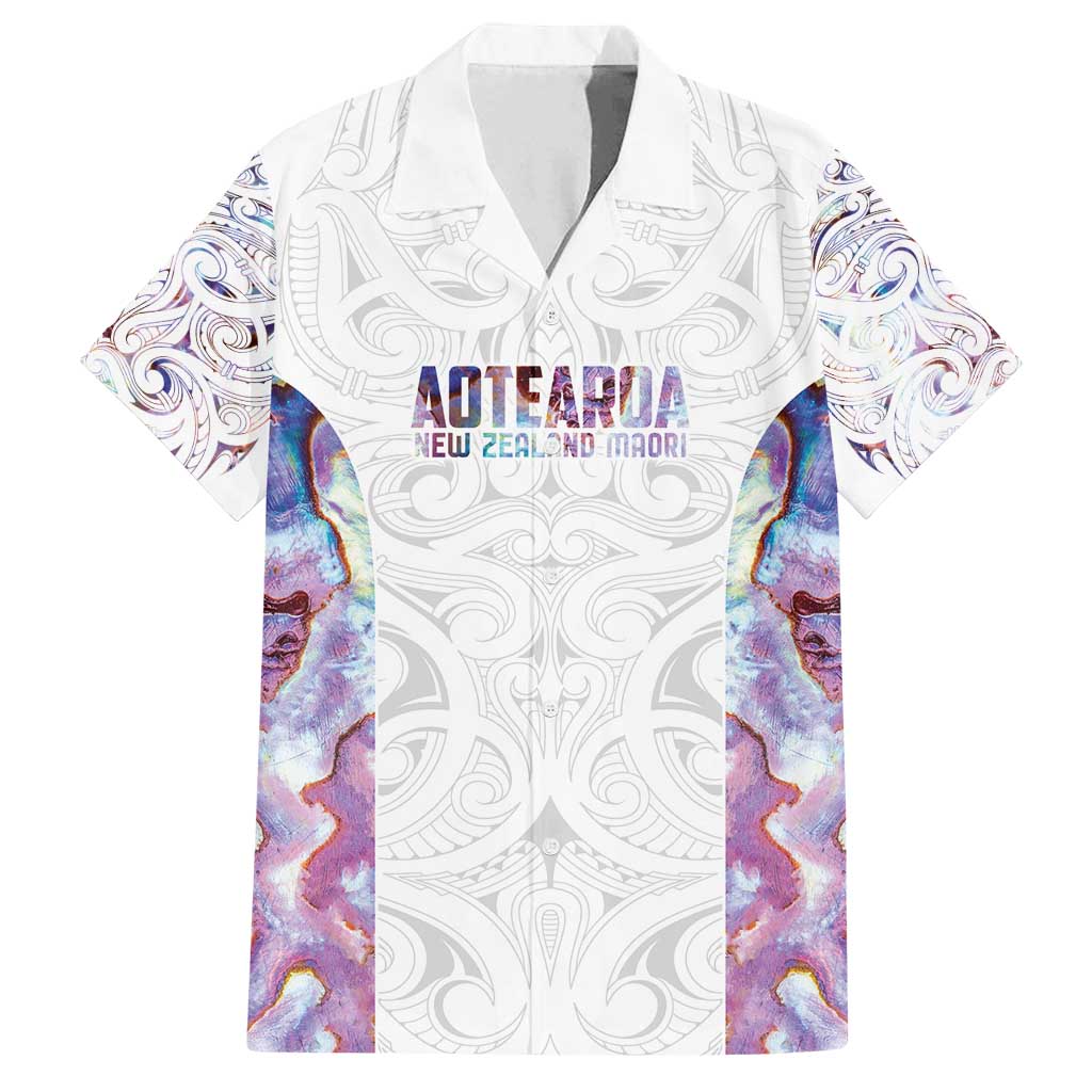 Custom New Zealand Aotearoa Family Matching Tank Maxi Dress and Hawaiian Shirt Pink Maori Paua Shell Indigenous - Polynesian Pride