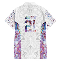 Custom New Zealand Aotearoa Family Matching Tank Maxi Dress and Hawaiian Shirt Pink Maori Paua Shell Indigenous - Polynesian Pride