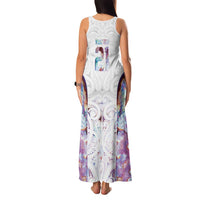 Custom New Zealand Aotearoa Family Matching Tank Maxi Dress and Hawaiian Shirt Pink Maori Paua Shell Indigenous - Polynesian Pride