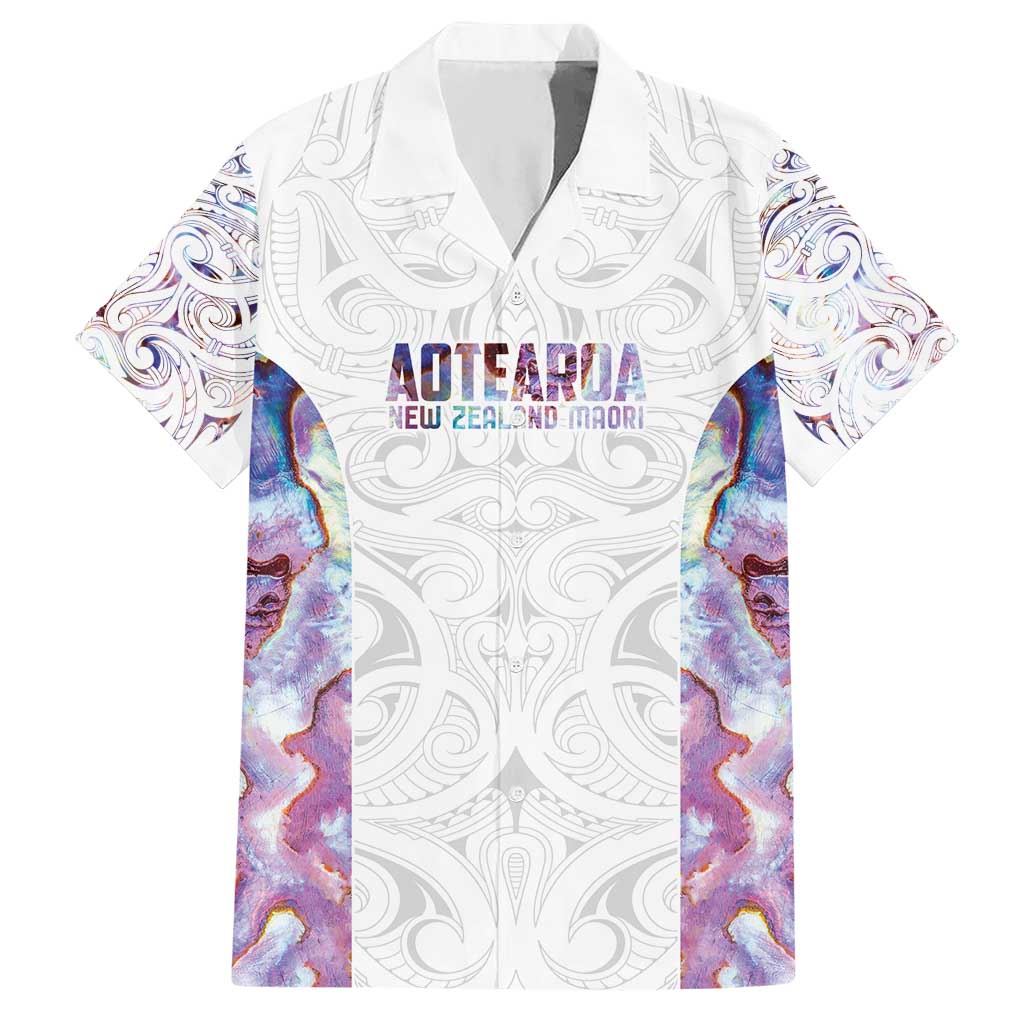 Custom New Zealand Aotearoa Hawaiian Shirt Pink Maori Paua Shell Indigenous - Polynesian Pride