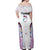 Custom New Zealand Aotearoa Off Shoulder Maxi Dress Pink Maori Paua Shell Indigenous - Polynesian Pride